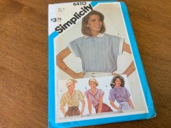 6410 SIMPLICITY SHORT SLEEVE TUCKS BUTTON  COLLAR SHIRT PATTERN UNCUT 14